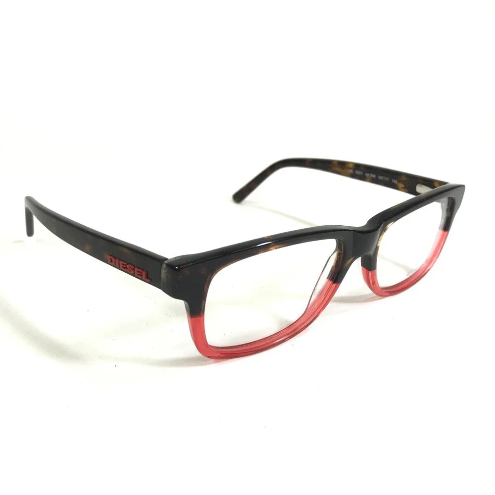Diesel Eyeglasses Frames DL5001 col.044 Clear Red Brown Tortoise 54-17-145